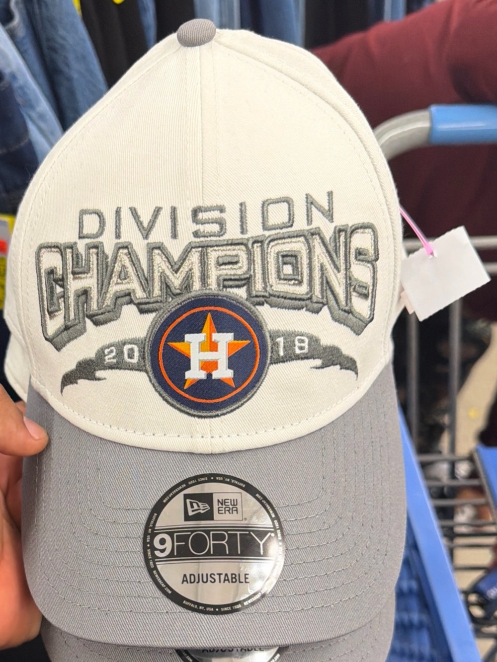 New Era White & Gray Houston Astros Division Champions 9FORTY Cap